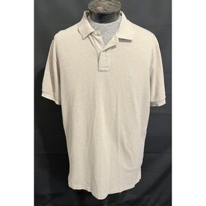 Polo‎ By Ralph Lauren Polo Shirt Mens XL Beige Short Sleeve Casual Pony Logo